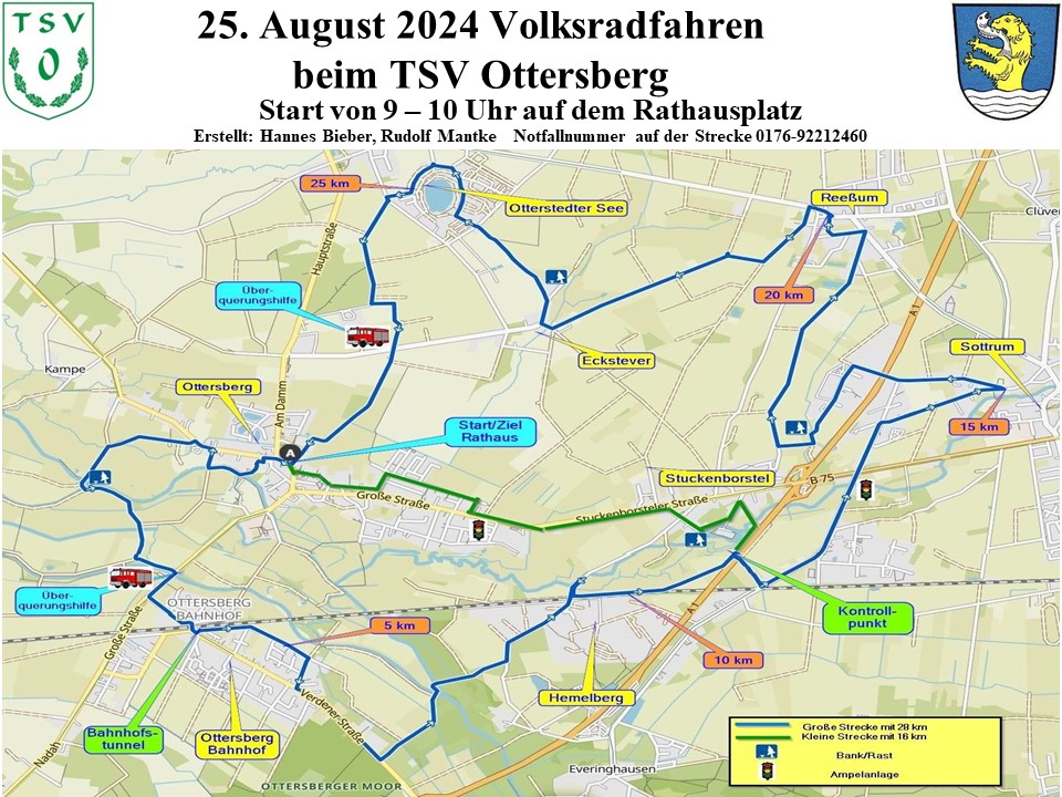 Streckenplan Volksradfahren 2024