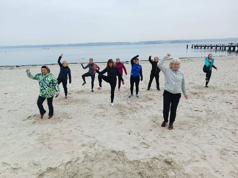 Die Einheit Tabata konnte am Strand durchgefhrt werden.