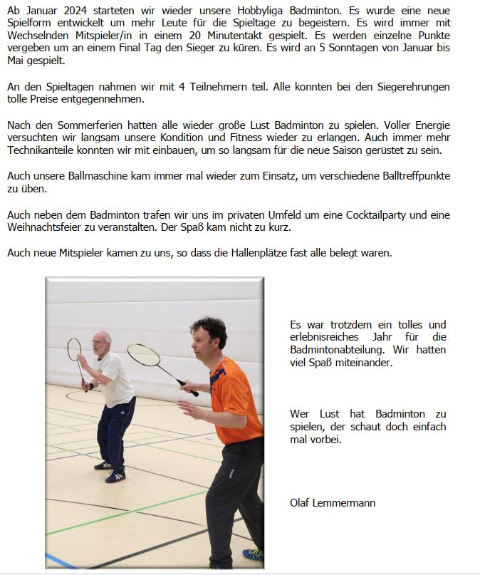 Bild Badminton 2025