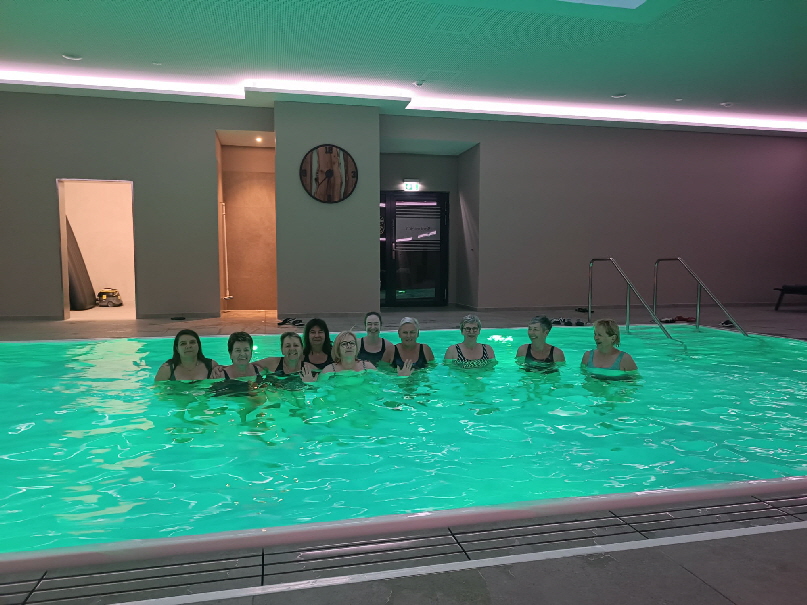 Im Hotel Schwimmbad konnten wir auch Aqua Fitness durchführen.